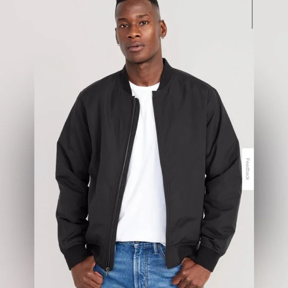 ジャケット・アウター 00s OLD NAVY wool blouson black L Old Navy Wool Blend Jacket Mens Large Black Relaxed Zip